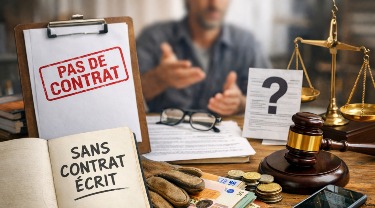 Travail sans contrat écrit : Droits et Recours