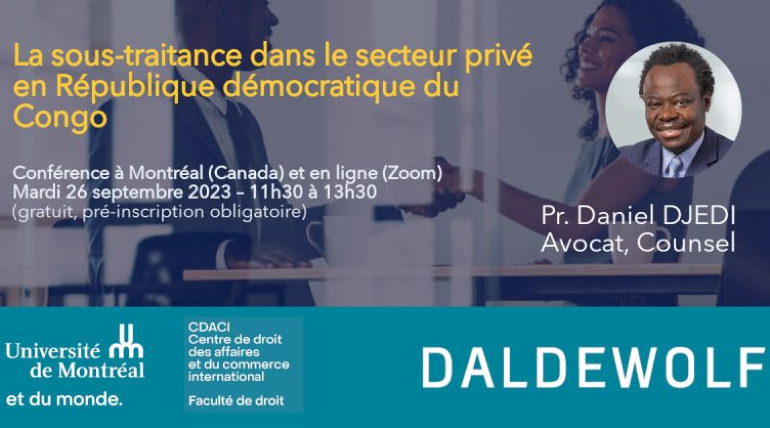 LA SOUS-TRAITANCE DANS LE SECTEUR PRIVE EN REPUBLIQUE DEMOCRATIQUE DU CONGO