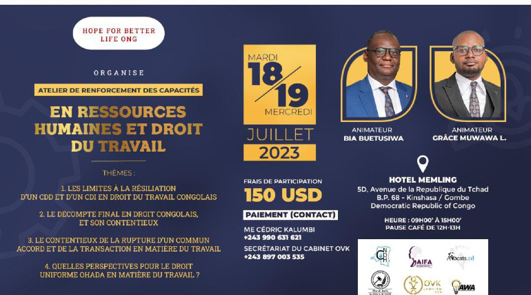 LES LIMITES A LA RÉSILIATION D'UN CDD ET D'UN CDI EN DROIT DU TRAVAIL CONGOLAIS | LE CONTENTIEUX DE LA RUPTURE D'UN COMMUN ACCORD ET DE LA TRANSACTION EN MATIÈRE DU TRAVAIL.